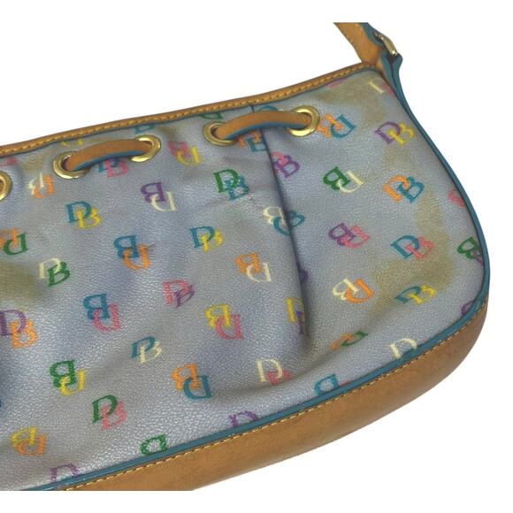 Vintage Y2K DOONEY & BOURKE Rainbow Monogram Logo Mini Purse Shoulder Bag - Picture 10 of 12